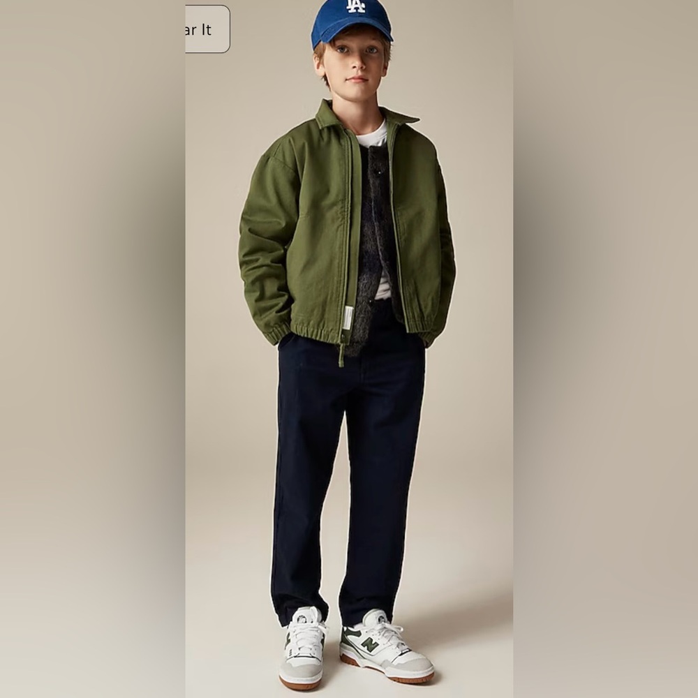 J.Crew Kids' classic-fit stretch chino pant in navy